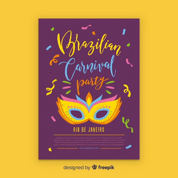 Brazilian carnival party poster