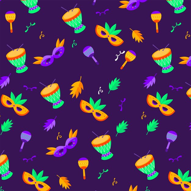 Brazilian carnival pattern concept