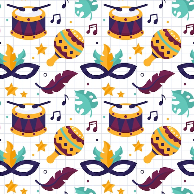 Brazilian carnival pattern theme