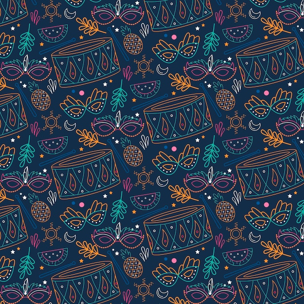 Brazilian carnival pattern theme