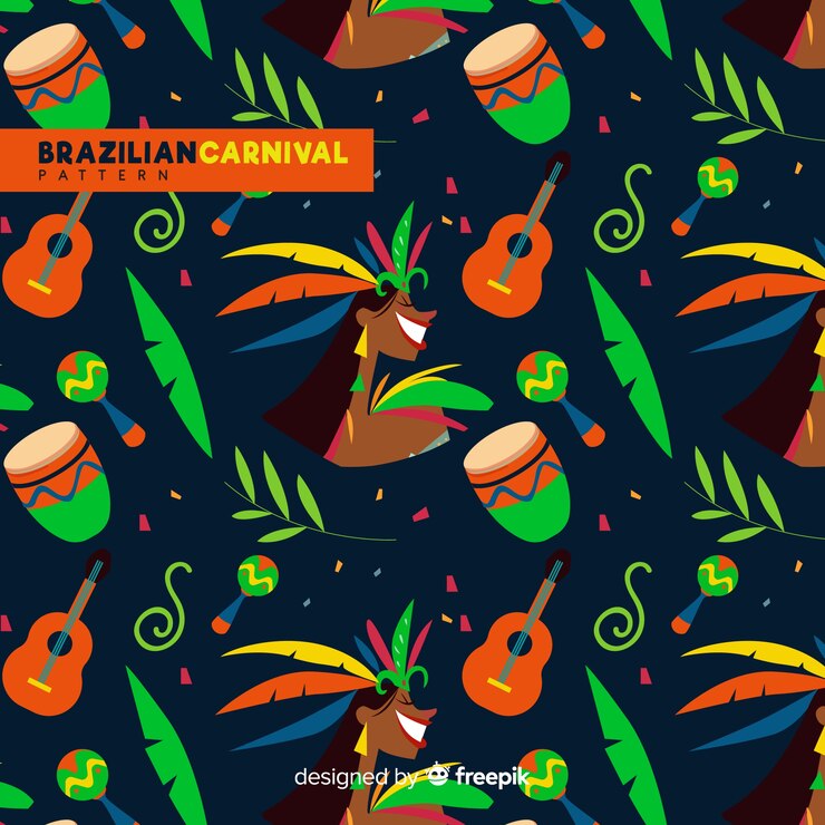 Free Vector brazilian carnival pattern