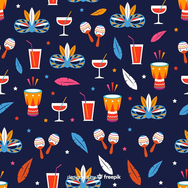 Free vector brazilian carnival pattern