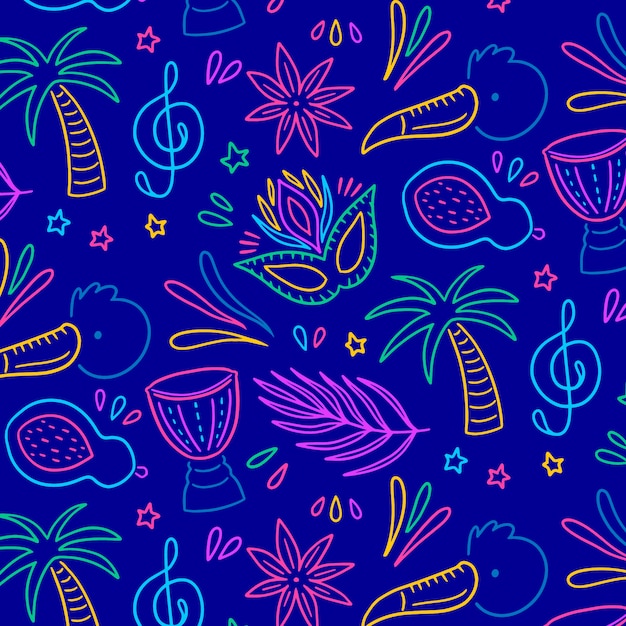 Free vector brazilian carnival pattern