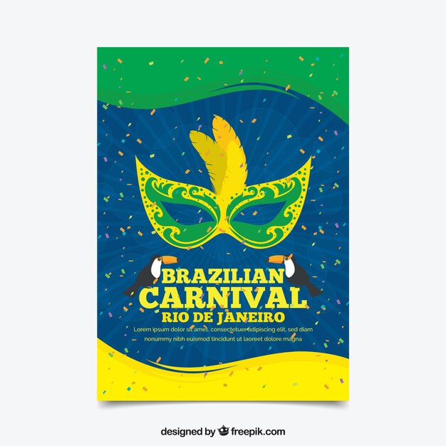 Brazilian carnival poster template