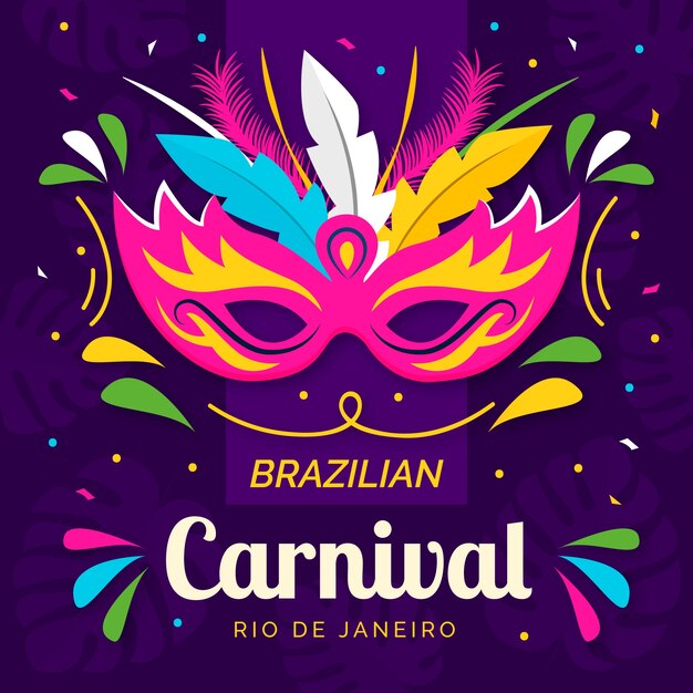 Brazilian carnival with mask