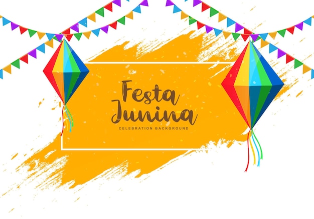 브라질 축제 junina 이벤트 축하 카드 배경