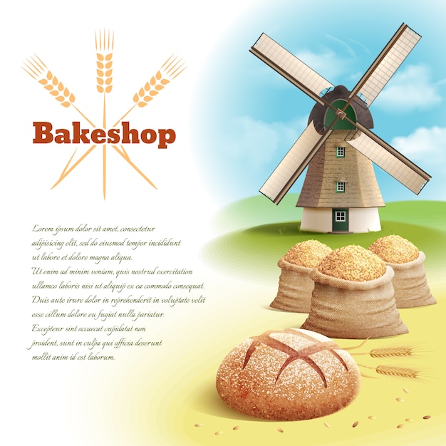 Bread background illustration