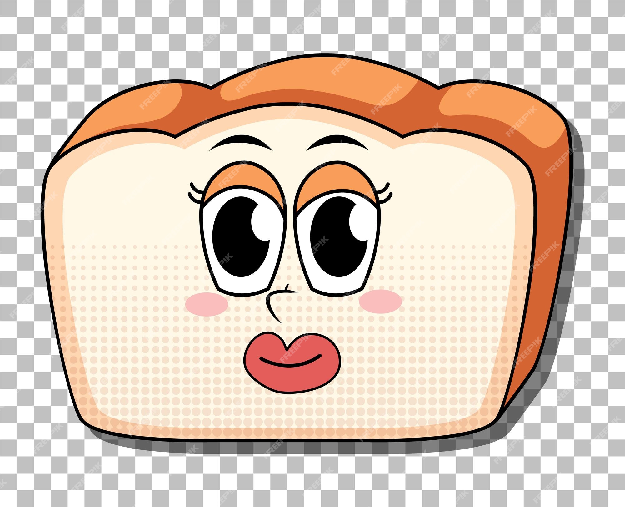 Free Vector | Bread cartoon character isolated