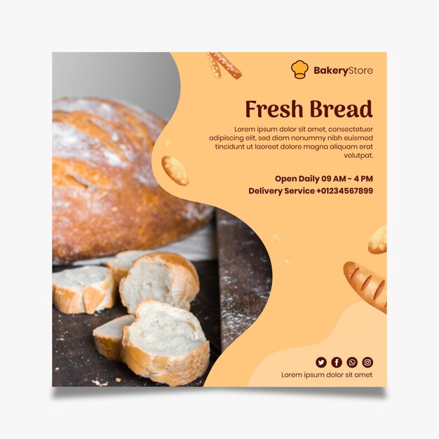 Bread flyer template