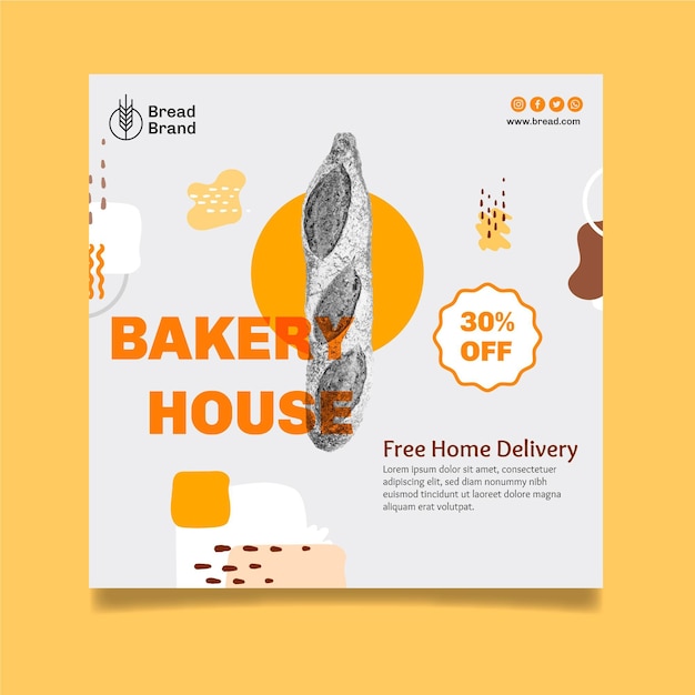 Bread flyer template