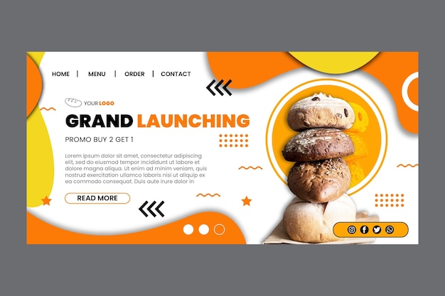 Bread landing page template