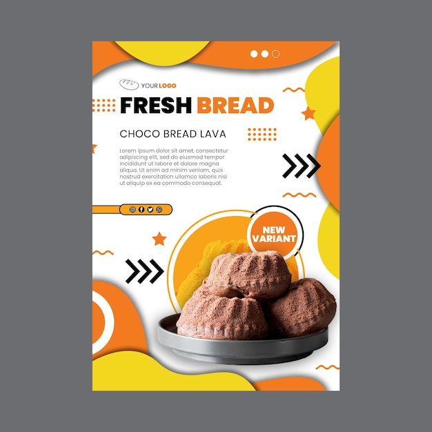 Bread poster template