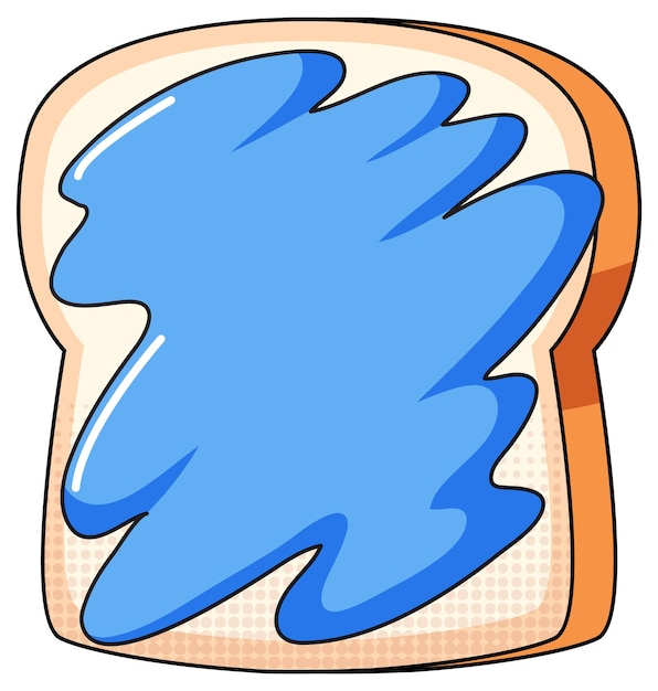 Free vector bread with blue jam topping