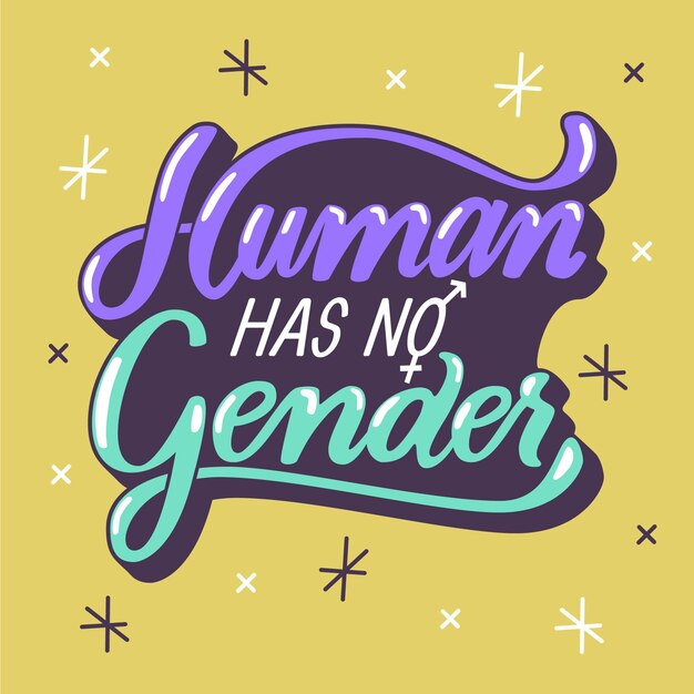 break gender norms lettering