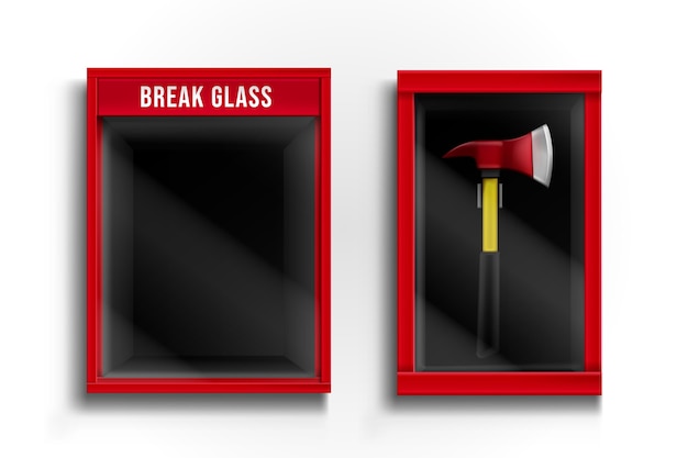 Break glass for fire extinguisher