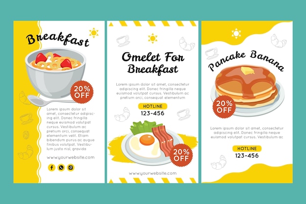 Breakfast flyer template