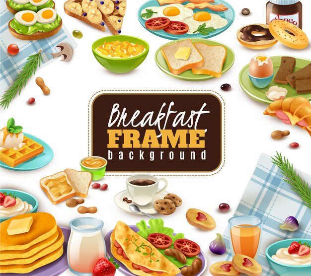 Breakfast Frame Background