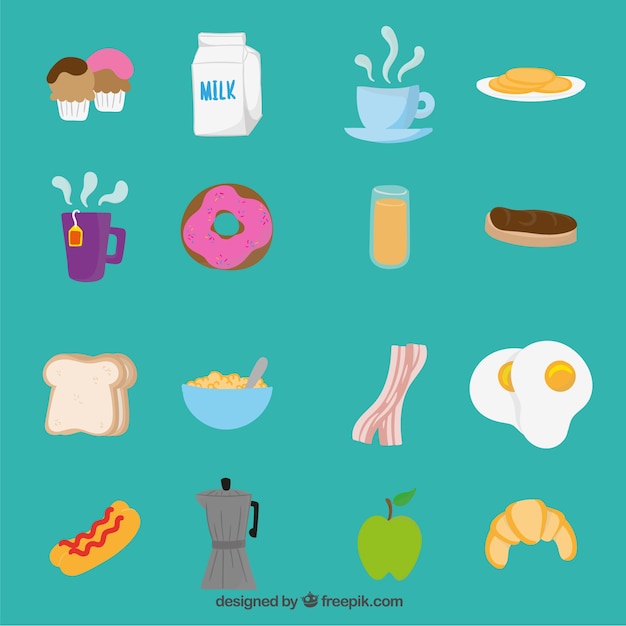 Free vector breakfast icons