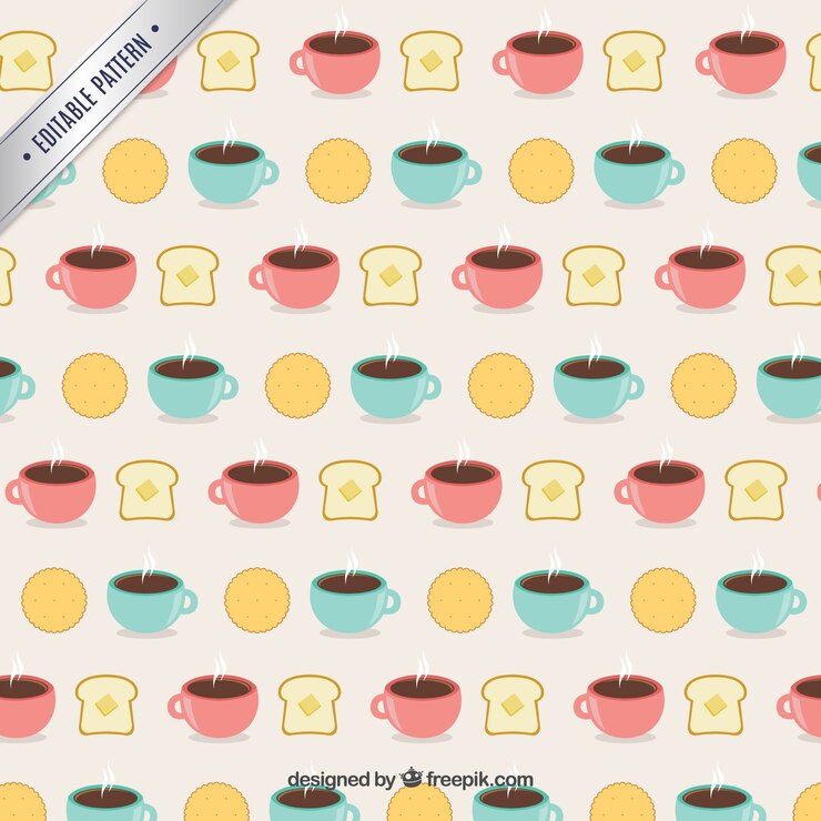 Free Vector breakfast pattern