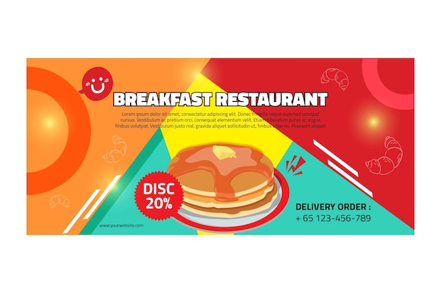 Free vector breakfast restaurant banner