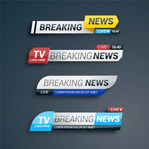 Breaking news banner collection