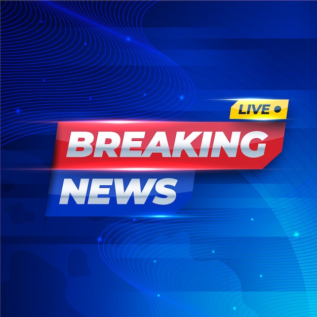 Free vector breaking news banner