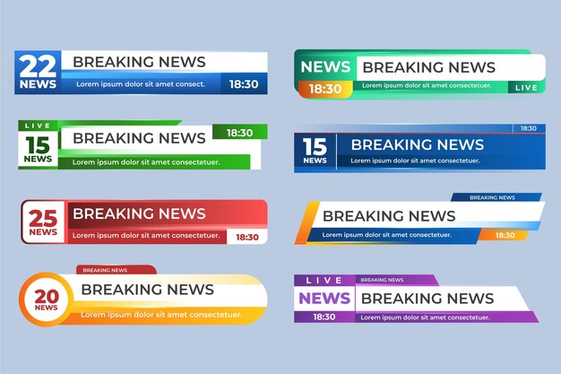 Breaking news banners design