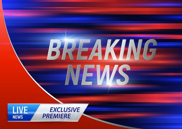 Free vector breaking news illustration