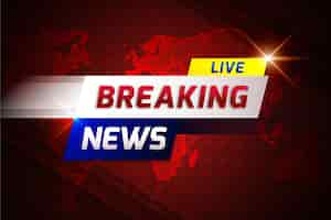 Free vector breaking news information concept