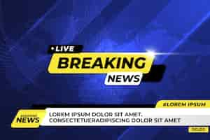 Free vector breaking news live streaming