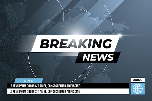 Free vector breaking news streaming theme