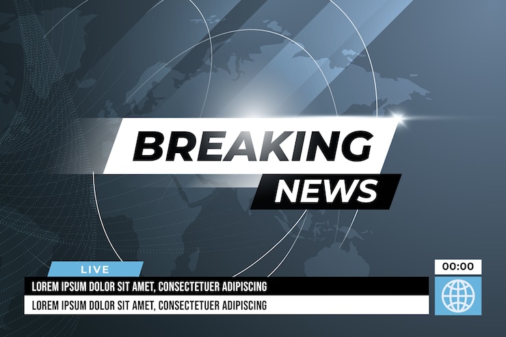 Free Vector breaking news streaming theme
