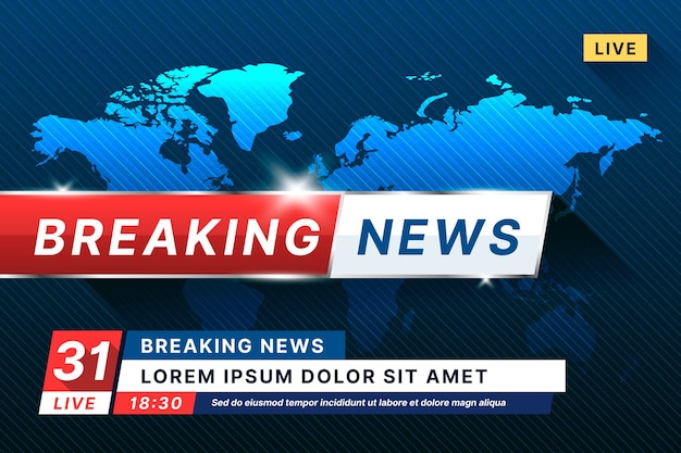 Free vector breaking news streaming theme