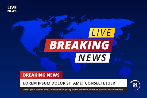 Free vector breaking news style