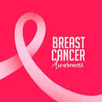 Free vector breast cancer awareness backgroundg with pink ribbon