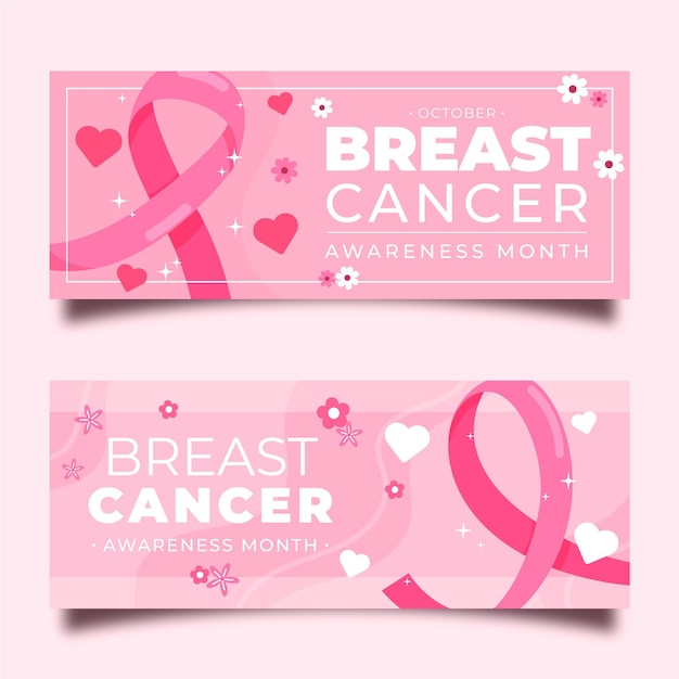 Breast cancer awareness banners