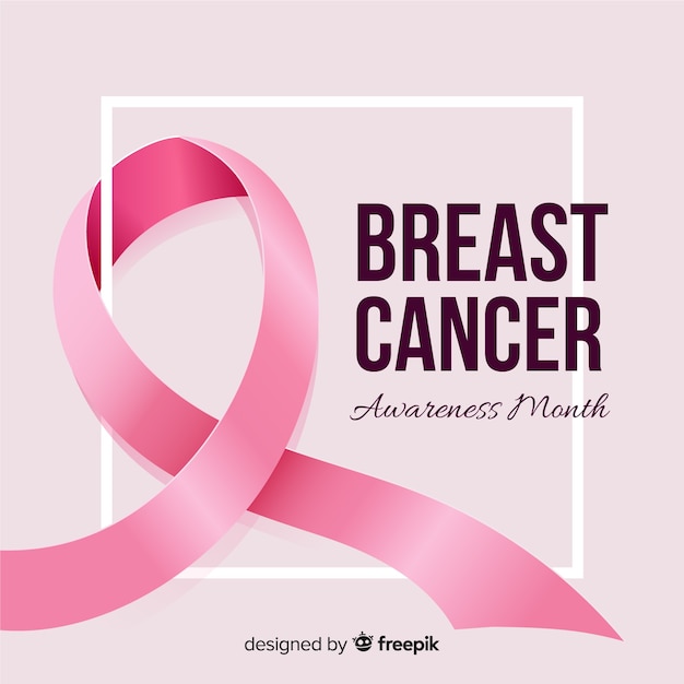 Free vector breast cancer awareness event