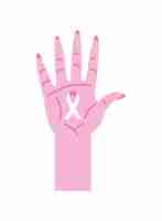 Free vector breast cancer awareness illustration isolated