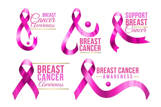 Breast cancer awareness label collection