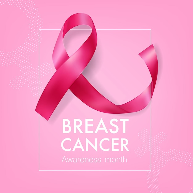 Free vector breast cancer awareness month banner