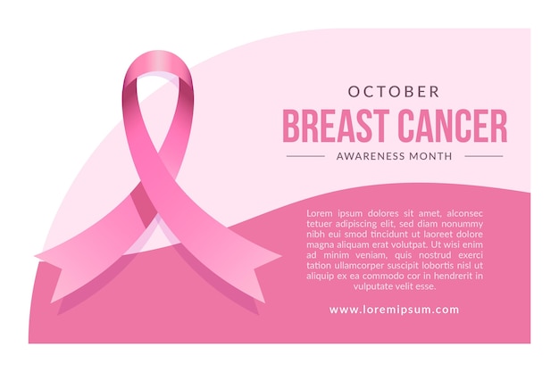 Free vector breast cancer awareness month banner