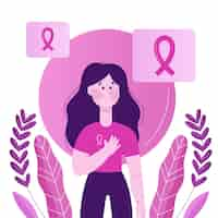 Free vector breast cancer awareness month concept