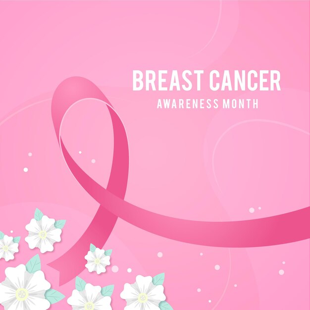 Breast cancer awareness month concept