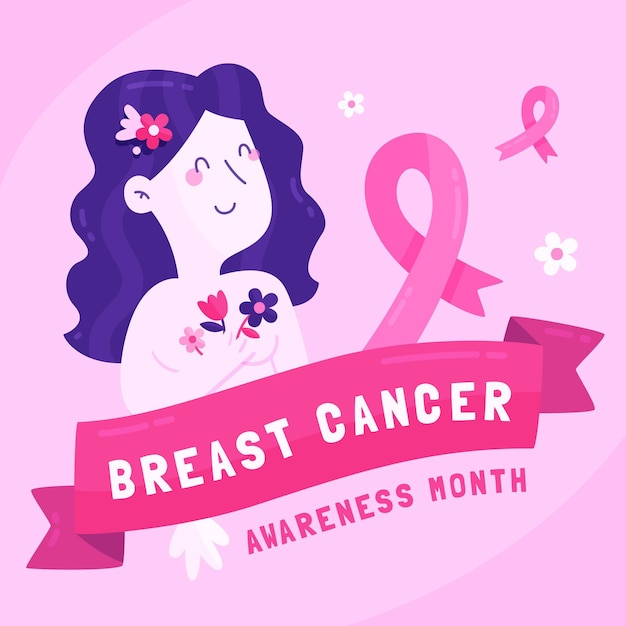 Breast cancer awareness month concept