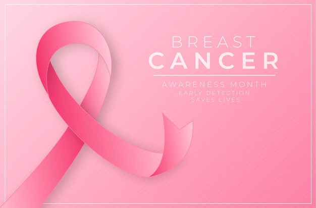 Free vector breast cancer awareness month concept