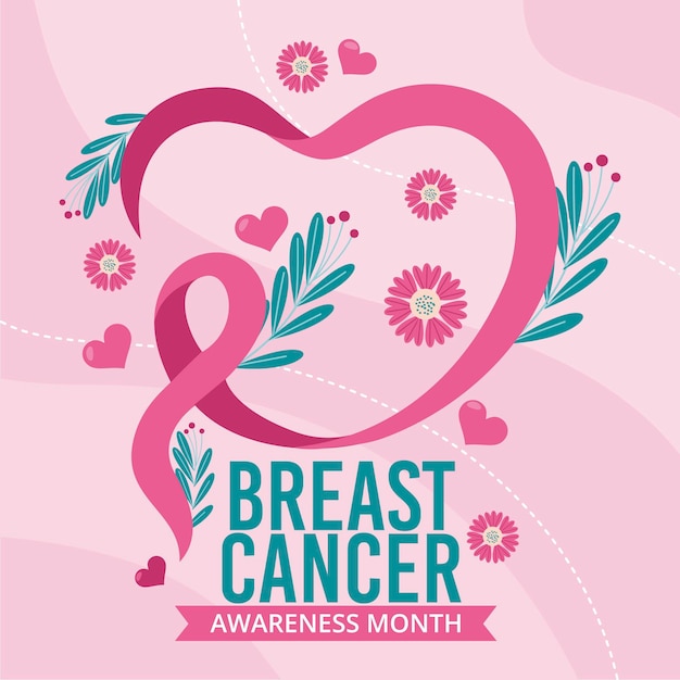 Free vector breast cancer awareness month design