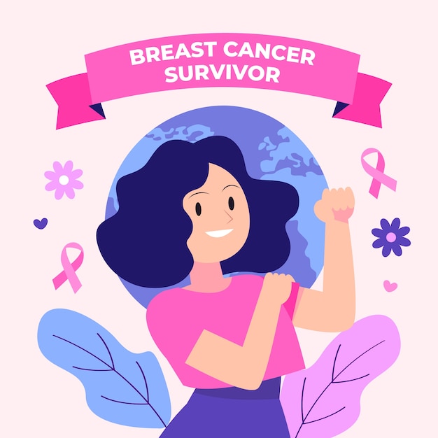 Free vector breast cancer awareness month illustration