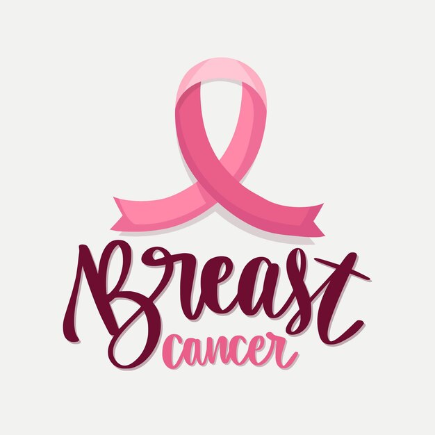 Breast cancer awareness month - lettering