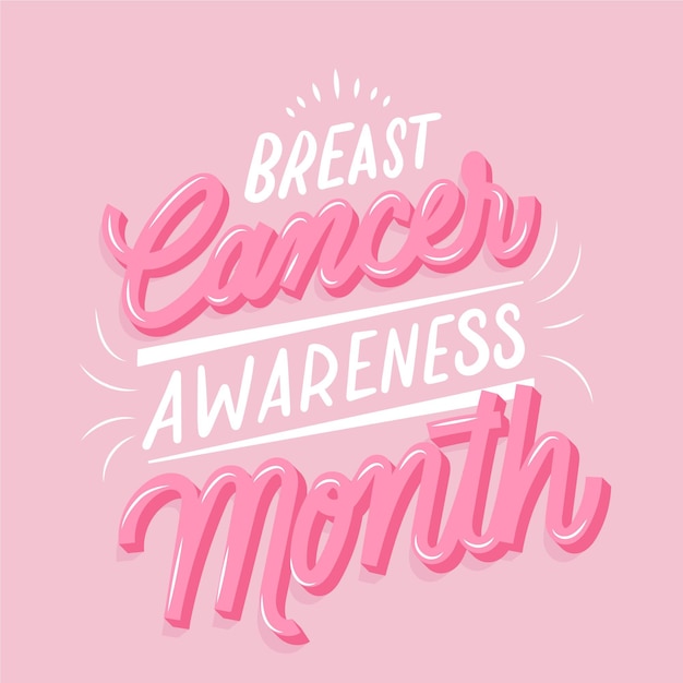Breast cancer awareness month lettering