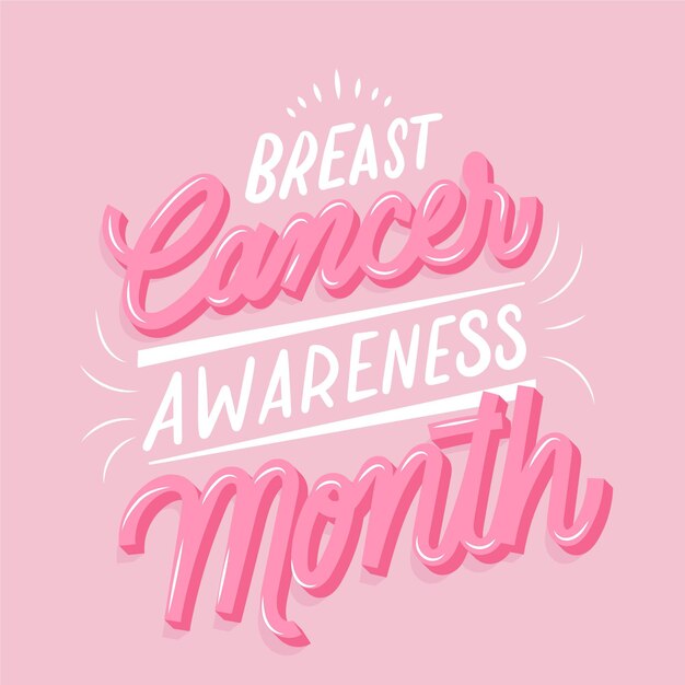 Breast cancer awareness month lettering